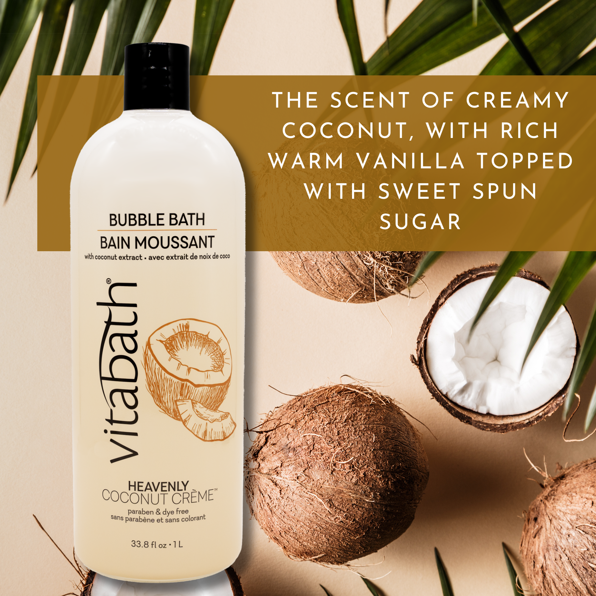 Vitabath - Wholesale Bubble Bath - Heavenly Coconut Crème™ Bubble Bath 33.8 fl oz3