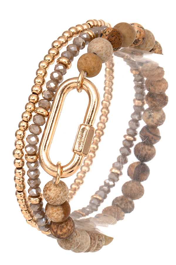 anbfashion - Wholesale Beaded Bracelet - SEMI PRECIOUS BEAD BRACELET 4992