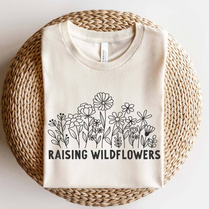 Raising Wildflowers Mama Floral Graphic T-Shirt for wholesale by VintageLee Crafted