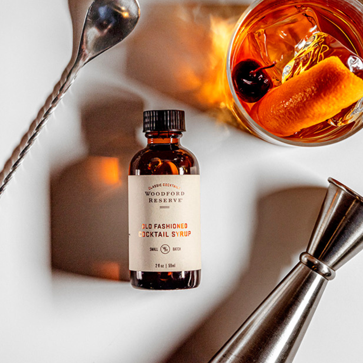 Bourbon Barrel Foods - Wholesale Cocktail Mix/Syrup - Woodford Reserve® Old Fashioned Cocktail Syrup 2oz1