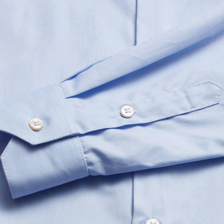 Philip Blank - Wholesale Button Down Shirt - Men's - Blå bomullsskjorta3