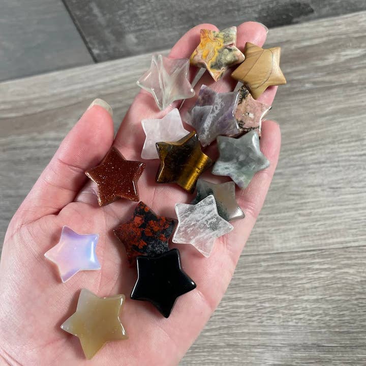 1-Inch Gemstone Star Shapes – Bulk Crystals for Gifts for wholesale by Keystone Crystals
