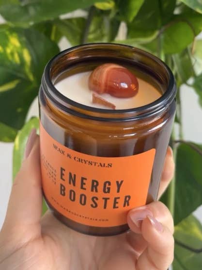 Solar Sands Scented Energy Booster Candle 6.7 oz for wholesale by Wax and Crystals