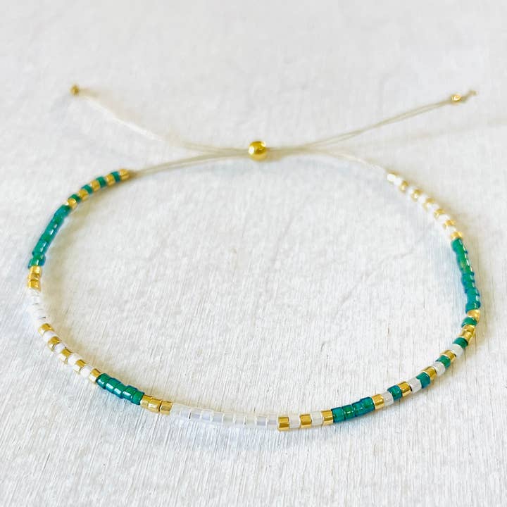 Verstelbare Miyuki parelarmband van nylon met rocaille kraaltjes voor wholesale door Atelline