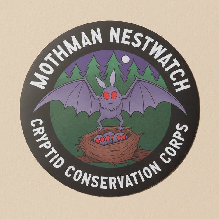 Magnete per auto Mothman Nestwatch per la vendita all'ingrosso da parte di Dissent Pins