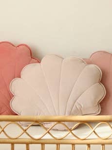 “Powder Pink” Velvet Shell Pillow for wholesale by Moi Mili