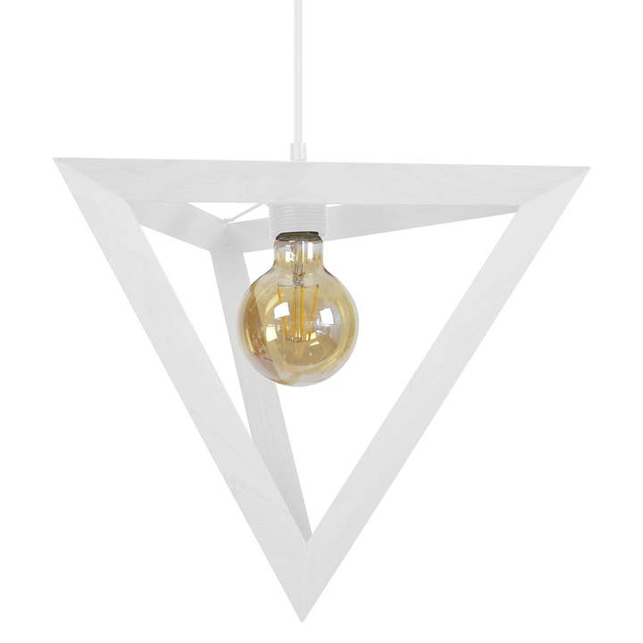 TETRAHEDRA B - Geometrisk Hvid Træophæng for engroshandel hos Tosel Shop