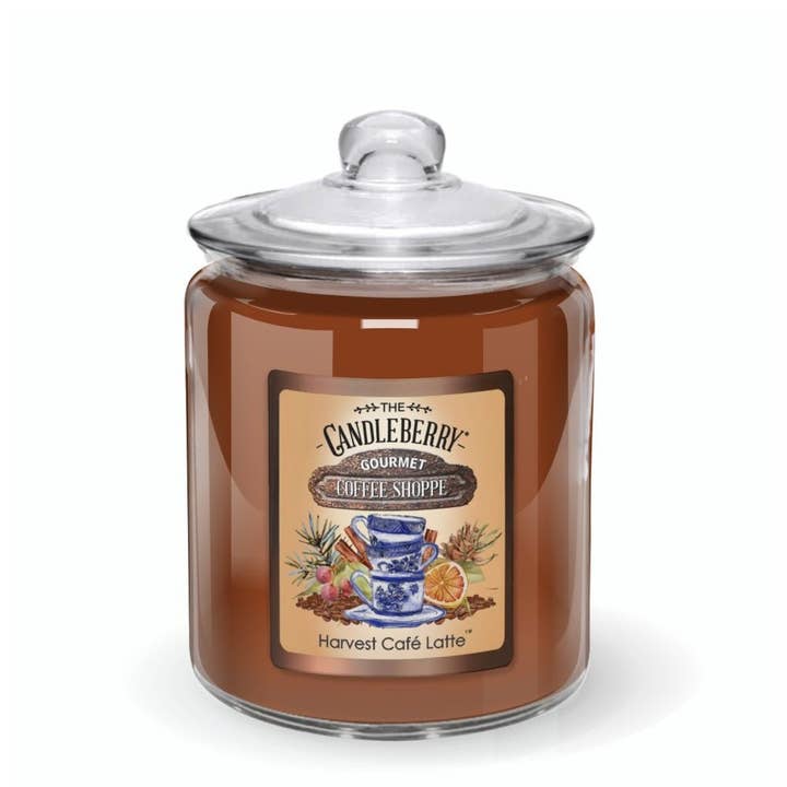 Coffee Shoppe - Merry Mocha™, 3-Wick, Candy Jar Candle for wholesale by The Candleberry Candle Company