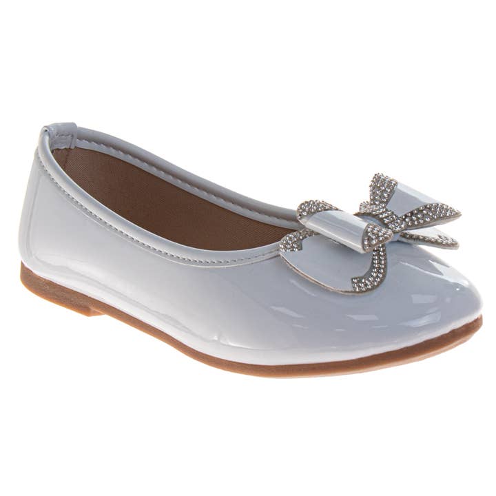 Josmo Filles Ballerines Vernies Blanches Tailles 11-4 pour la vente par Josmo Shoes Inc