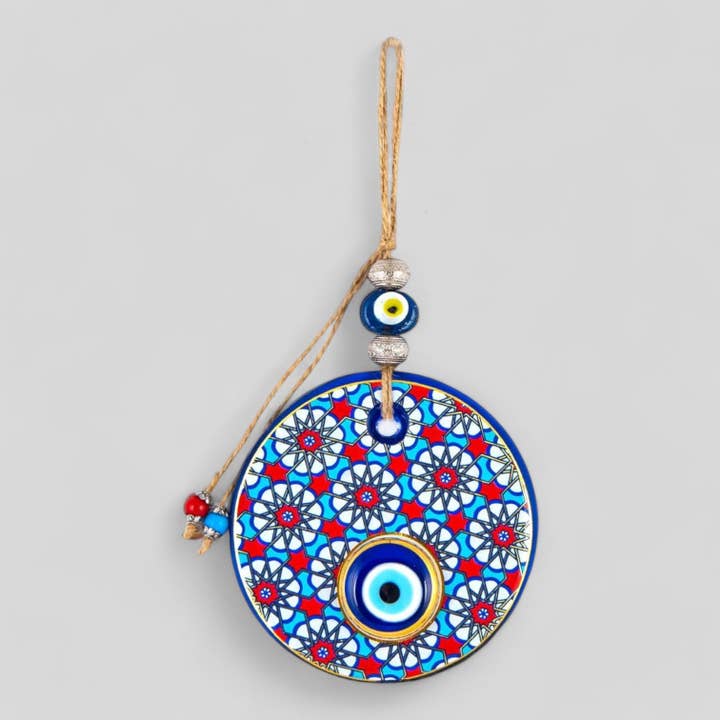 Evil Eye Wall Hanging Decor For Home/Windows | Mandala Evil Eye | Evil Eye Beads | Car Hanging Decor | Greek Evil Eye Authentic Wall Decor for wholesale by Guzel Handcrafts