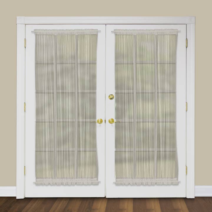 Chelsea 48x36 Flax Lace Door Panel for wholesale by Heritage Lace