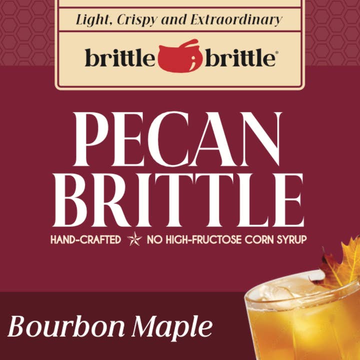 Bourbon Maple Pecan Brittle – Handcrafted Southern Sweet Crunch (5 oz) for wholesale by brittle-brittle