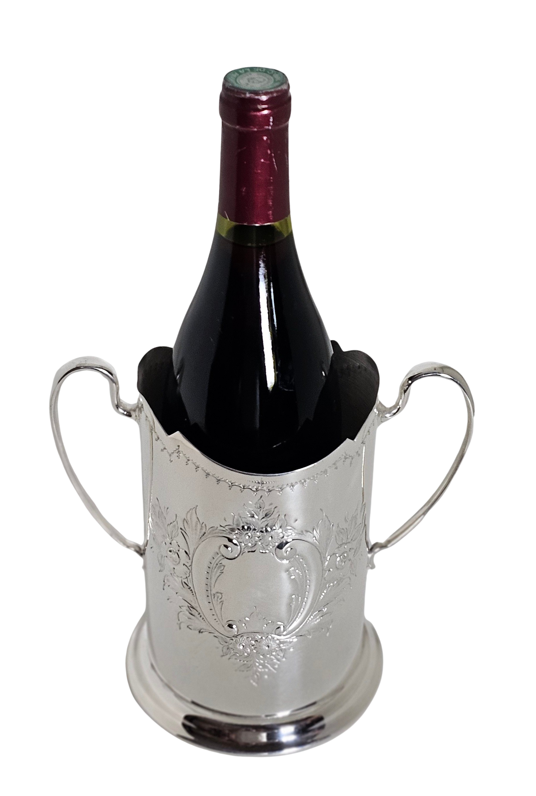 Corbell Silver - Wholesale Muddler - Syphon Stand Embossed Cartouche English Silver Plate c.1880.SKU:ANT42510