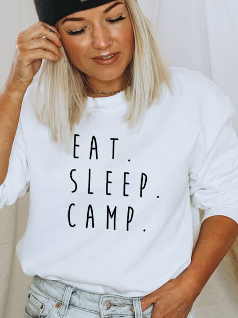 Sweat Eat Sleep Camp pour la vente par Wildberry Waves