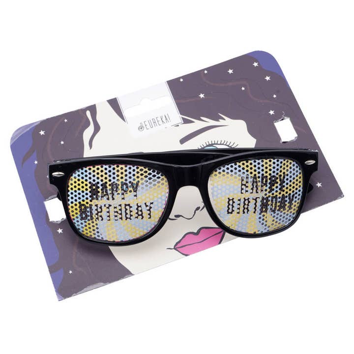 Eureka 'Happy Birthday' Swirl Glasses for wholesale by CGB Giftware
