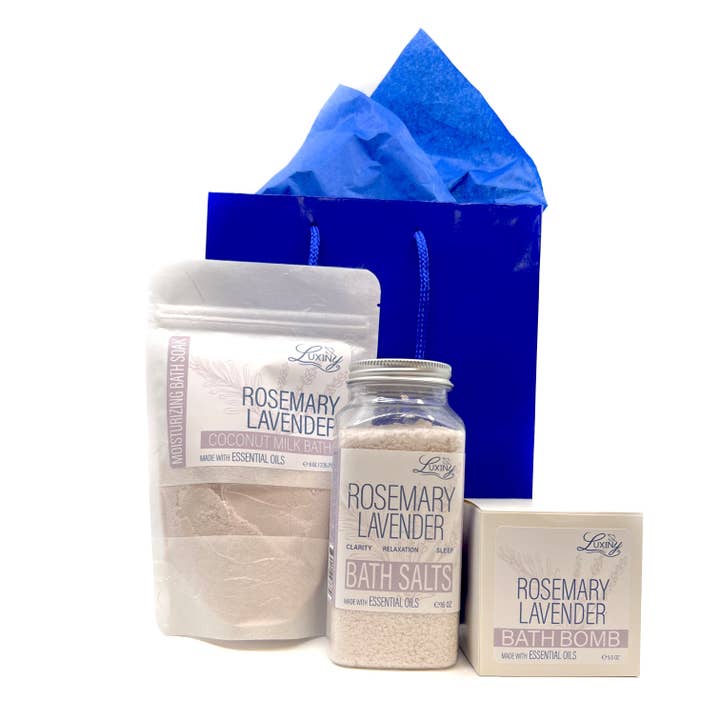 Bath Soak Gift Set | Rosemary Lavender | Relaxing Gift for wholesale by Luxiny Products - Luxurious Bath and Body