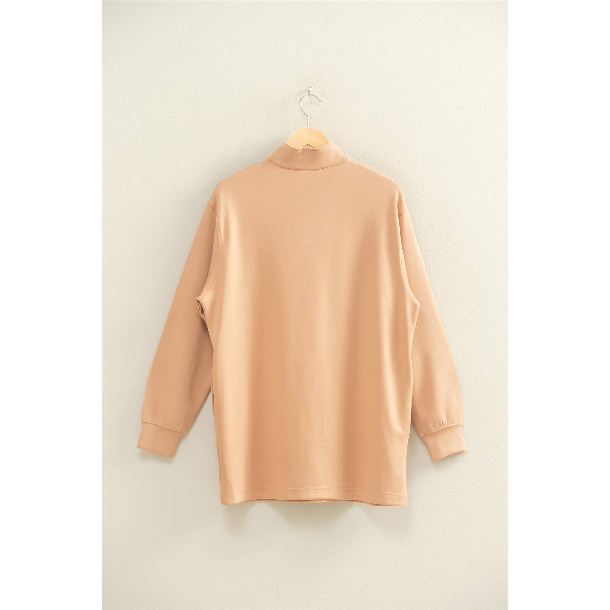 HYFVE - Wholesale Dress - Women's - Double Knit Half Zip Up Long Sleeve Mini Dress28