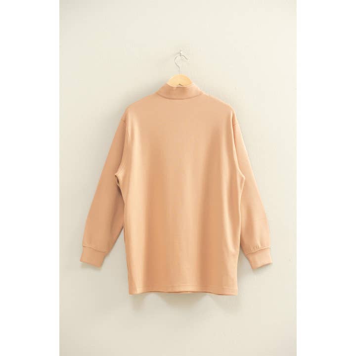 HYFVE - Wholesale Dress - Women's - Double Knit Half Zip Up Long Sleeve Mini Dress28