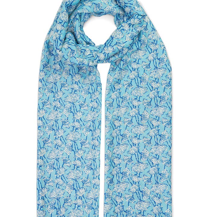 HJS - Wholesale Scarf - Women's - Printed scarf 'CLOVER' - made of viscose with golden print4