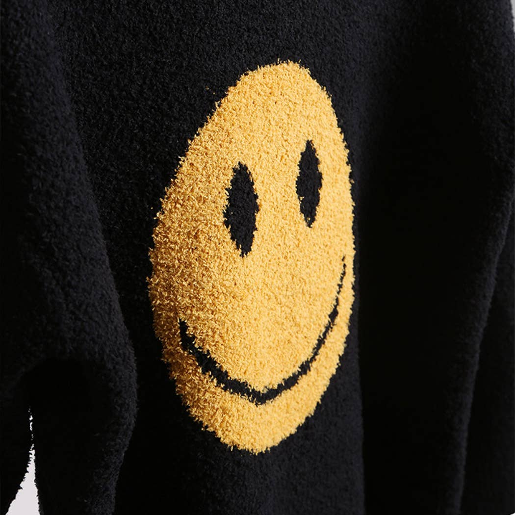 Fashion City – wholesale Sweatshirt – Women's – Happy Face Luxury Soft Lounge Pullover Sweater5