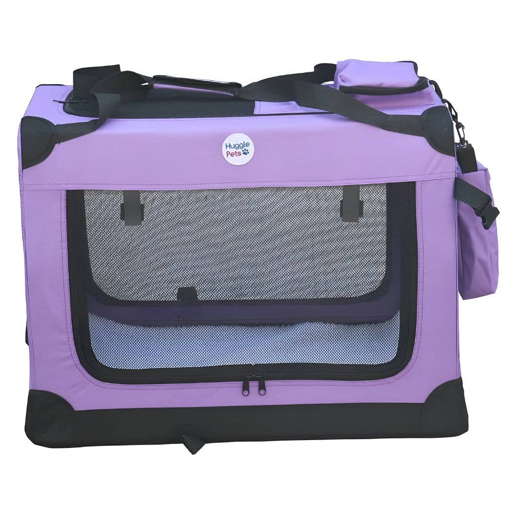 HugglePets - Vente Caisse de transport – chat et chien - Sac de transport pliable HugglePets en tissu pour animaux30