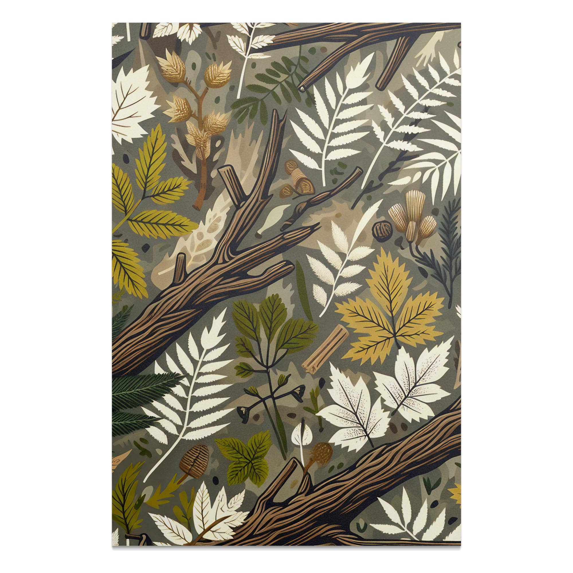 FreakyTeeFactory - Wholesale Art Print - Botanical Forest Illustration Wall Art, Vintage Nature Themed Poster, Rustic Home Decor Canvas Print5