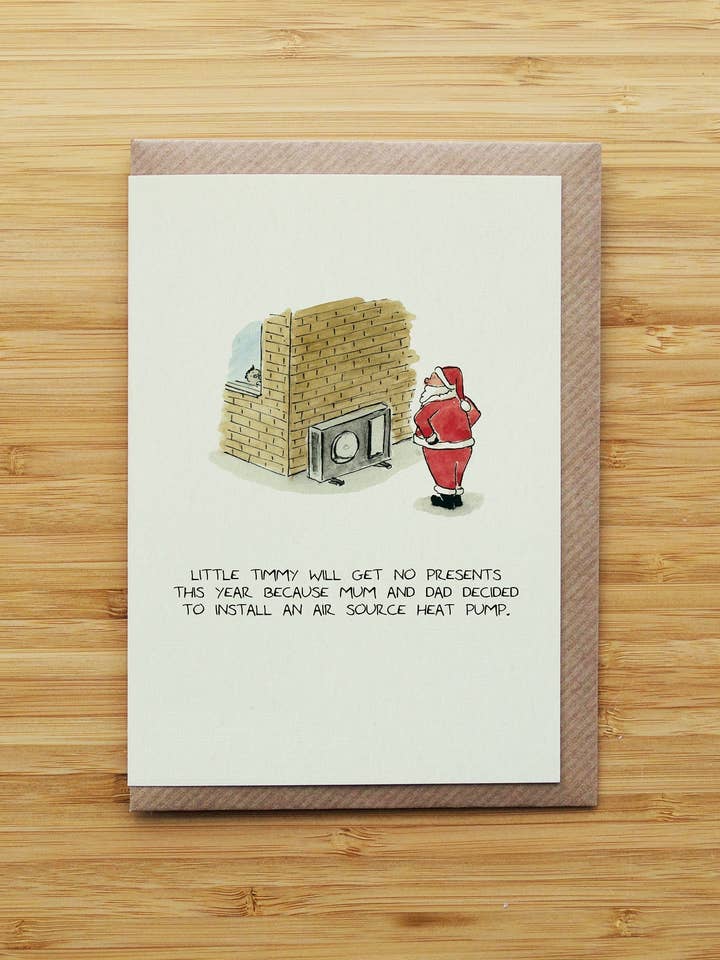 Pompe à chaleur air-air Santa V - Noël - Drôle - Carte pour la vente par RossJDesigns