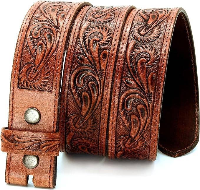 RAWHYD Leather Co. - Vente Ceinture – homme - Ceintures Western en cuir RAW HYD pour hommes - Ceintures de cowboy pour hommes - Ceinture Western pour hommes sans boucle - Ceinture de cowboy pour hommes de 1,5" de large