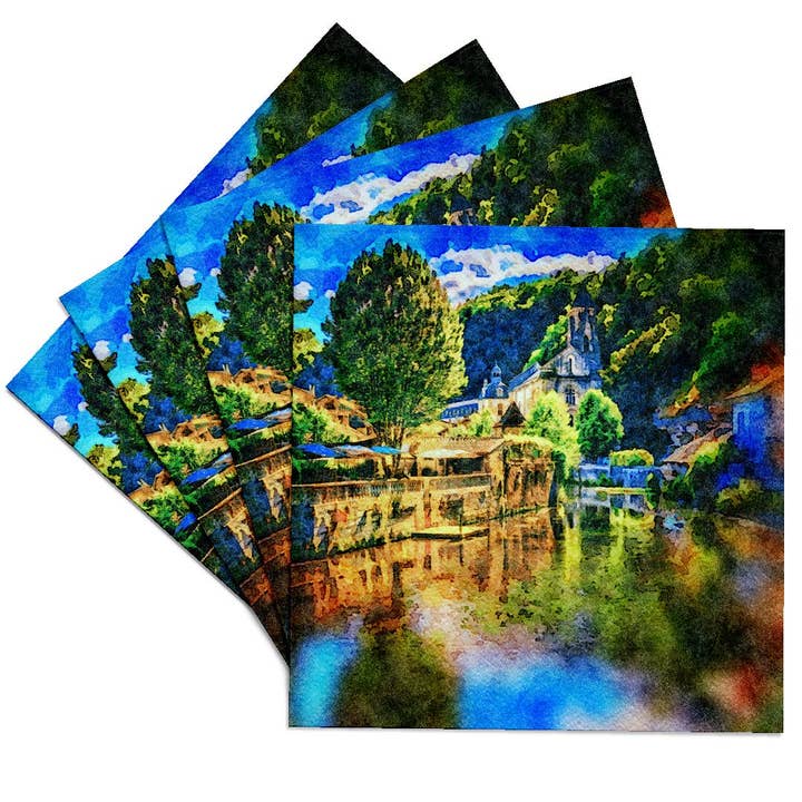 3dRose - Wholesale Coasters - 3dRose, Cathedral On The Water Image of Watercolor Painting, Coaster