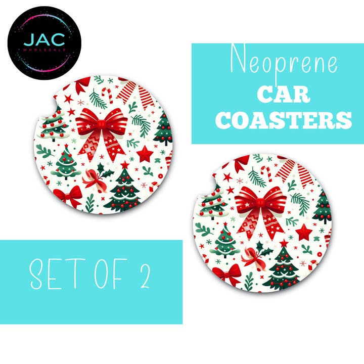 Coquette sløjfer og træer jule bilunderlag for engroshandel hos JAC Wholesale