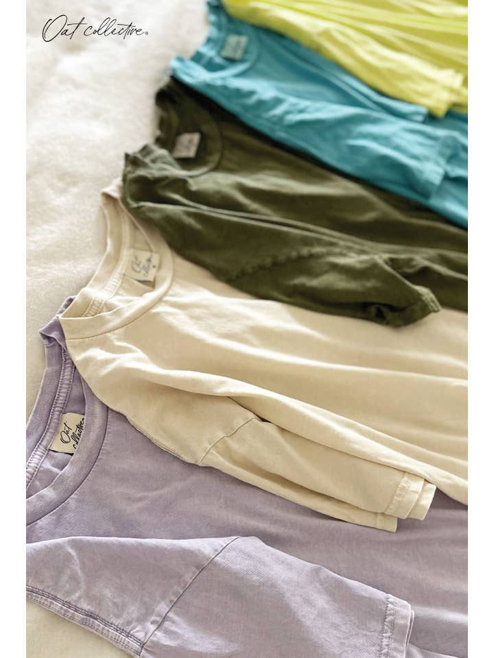 OAT COLLECTIVE - Wholesale T-Shirt - Women's - Premium Basic Cotton Supima Mineral Washed Tee6