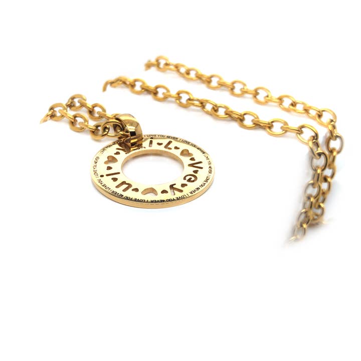 Colar 'I Love You 4Ever' por atacado de Woo's pure feelings