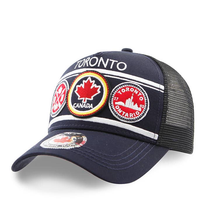 Toronto patch embroidery trucker hats for wholesale by Northern Icons Canada