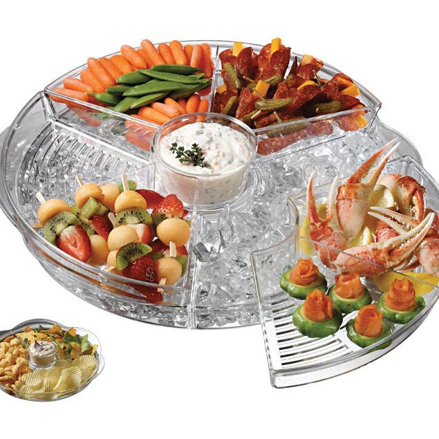 Everyday Supply Co - Wholesale Serving Tray - PRODYNE - Prodyne Clear Plastic Appetizer Tray 1 pk0