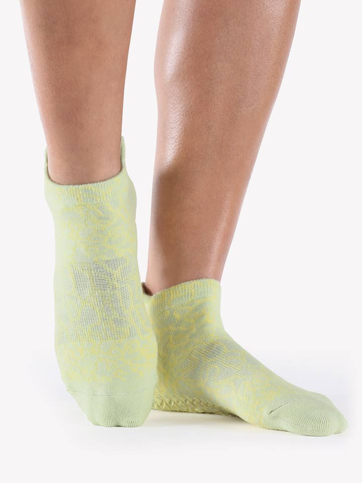 Dames Abstracte Volledige Voet Grip Sok – Antislip Katoenmix voor Pilates & Barre voor wholesale door Pointe Studio