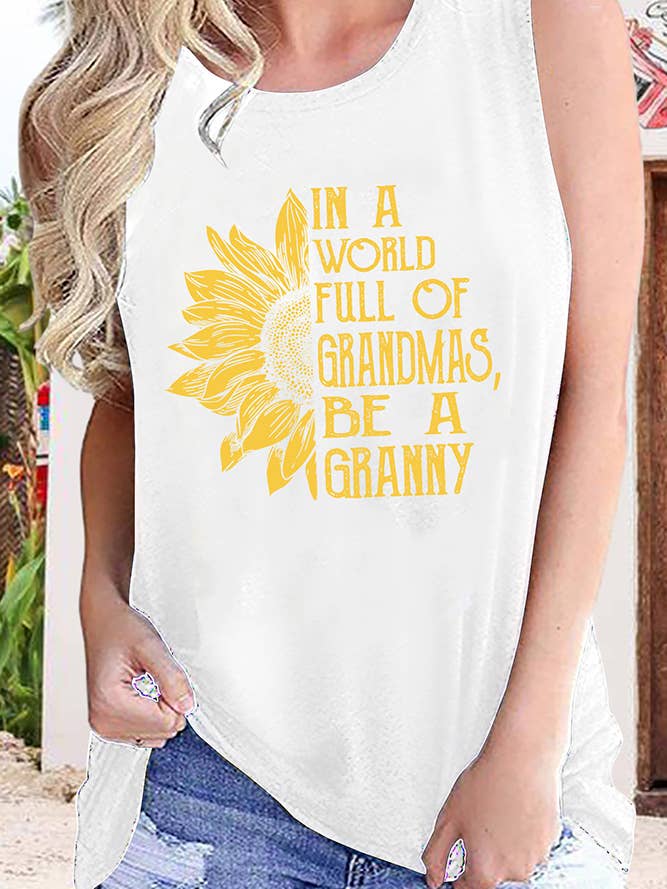 STC125C187 Be a Granny Graphic Tank Top for wholesale by UNISHE