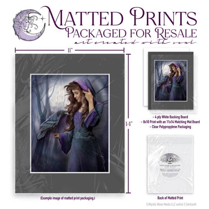 Mystic Moon Media LLC – wholesale Art print – "Ent Maiden" Woodland Fantasy Art Print2