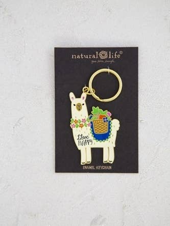 Enamel KC Llama Live Happy for wholesale by Care & Share Giftware