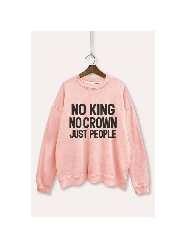 VINTAGE POINT USA – wholesale Sweatshirt med tryck - Dam – INGEN KUNG INGEN KRONA MINERALTVÄTTAD GRAFISK SWEATSHIRT14