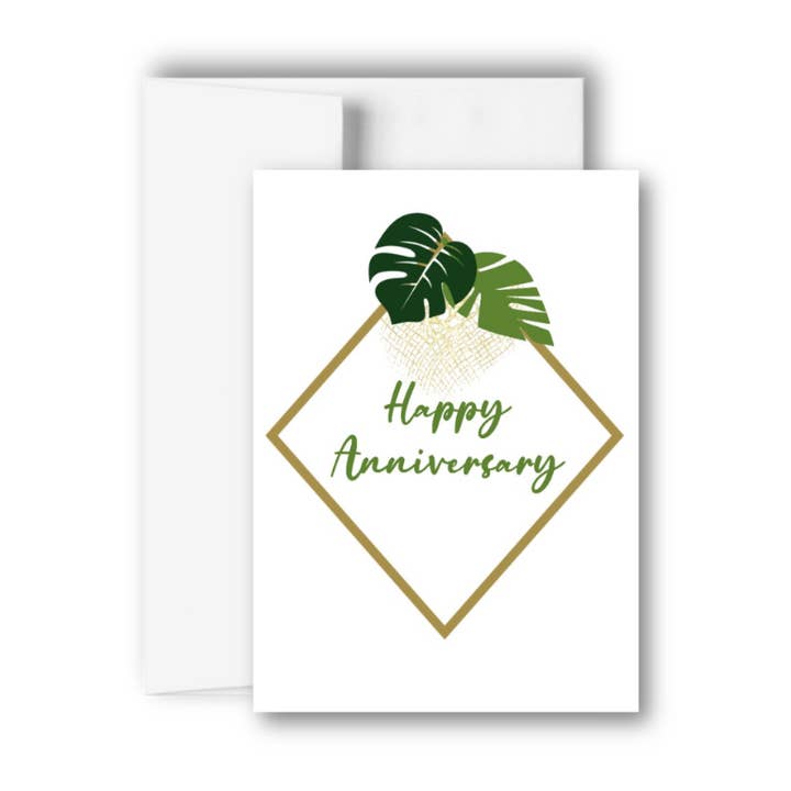 Hawaiian Wedding Anniversary Greeting Card for wholesale by Brandi Creations Design Studio
