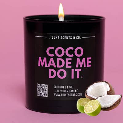 Vela Coco Made Me Do It Soja/Coco por atacado de J'Luxe Scents & Co