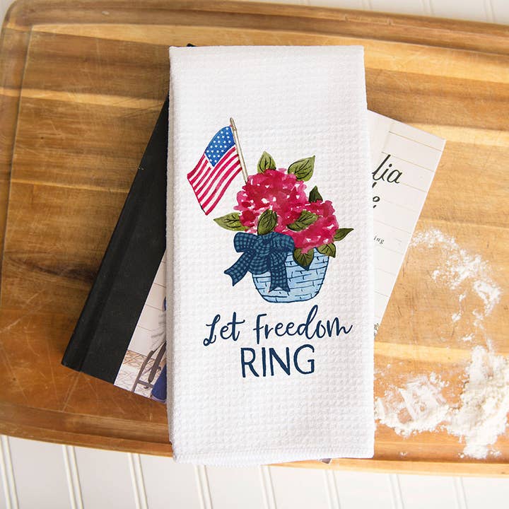 Canary Road - Wholesale Tea Towel - 4th of July Patriotic Red White Blue Kitchen Towel Decor0