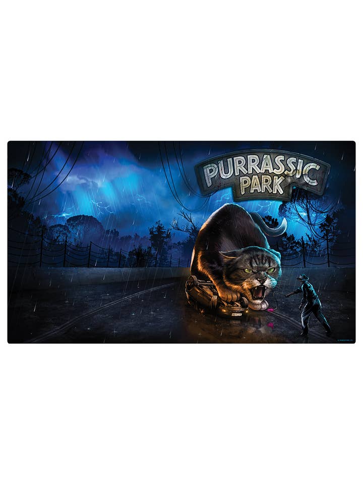 Tapis de souris/bureau XL Horror Cats Purassic Park pour la vente par Grindstore