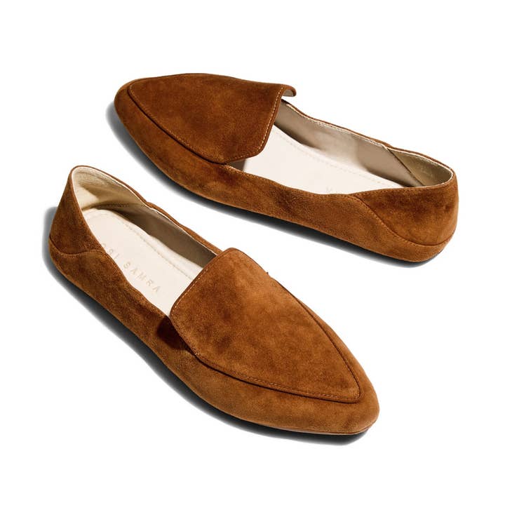 Vivina Loafer i Whiskey Ruskind for engroshandel hos Yosi Samra