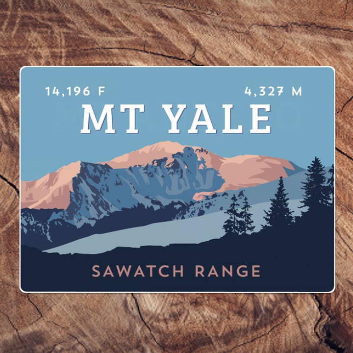 Mt Yale Colorado 14er Sticker (3.5" x 2.5") for wholesale by Hinterland Outdoors