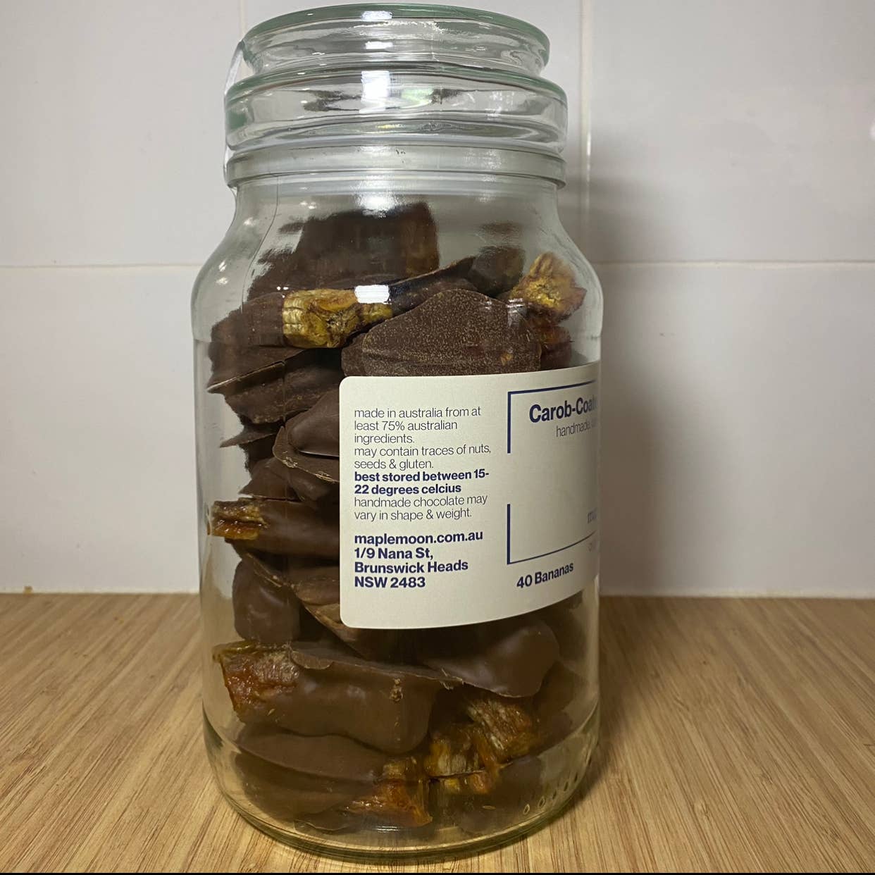 REMOVED BRAND - Wholesale Chocolate-covered sweets - Carob Coated Dried Banana (20g)3