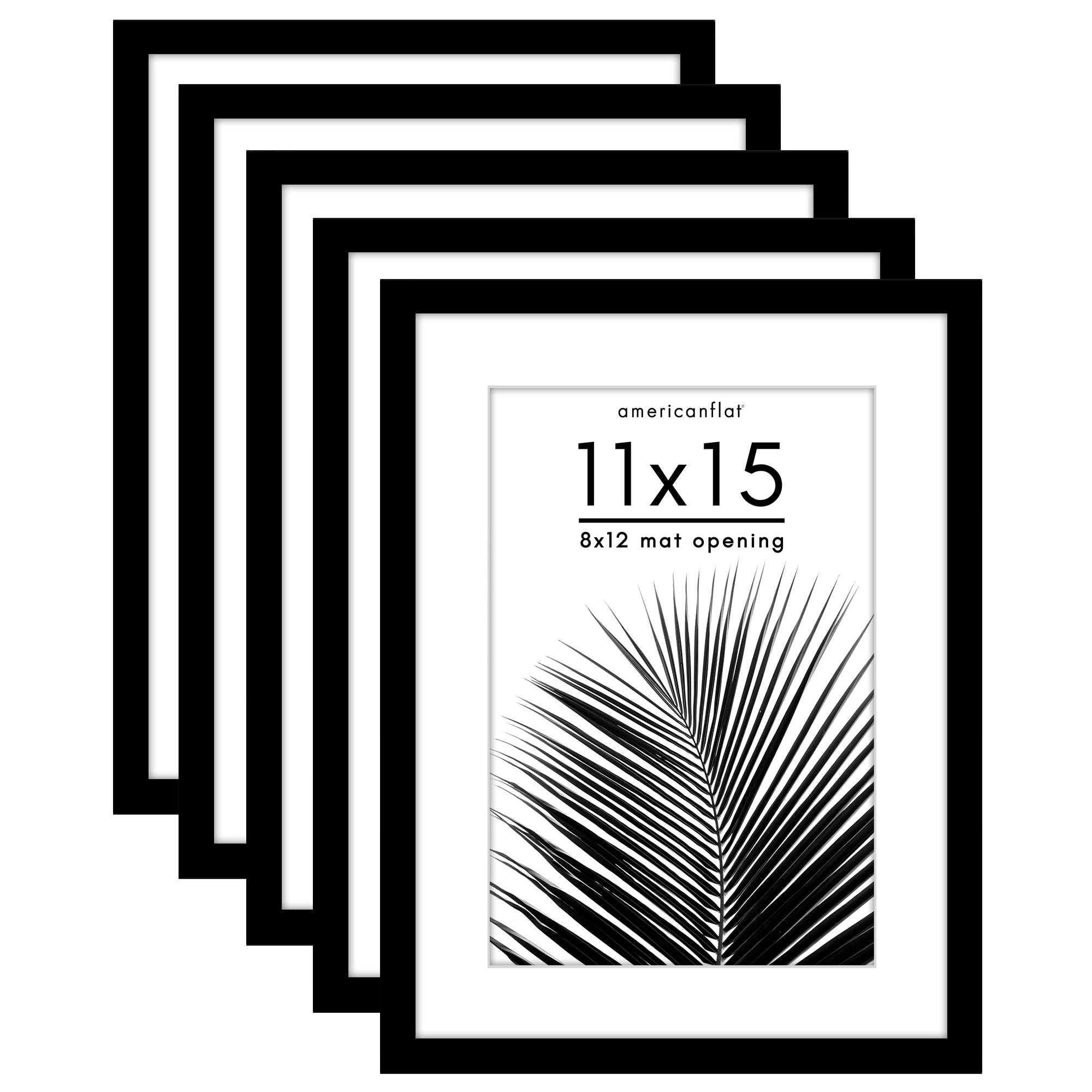 Americanflat - Wholesale Picture Frame - Americanflat 5 Pack Picture Frames With Mat Plexiglass Cover88