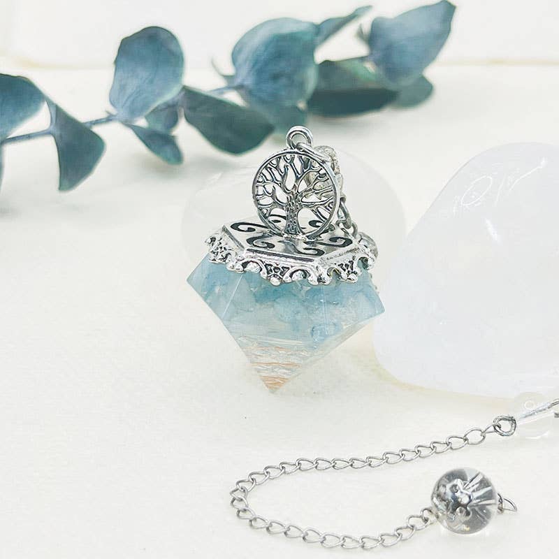 GemMeet – wholesale Andlig sten/kristall – Kristallgeometriskt Livets träd pendel5