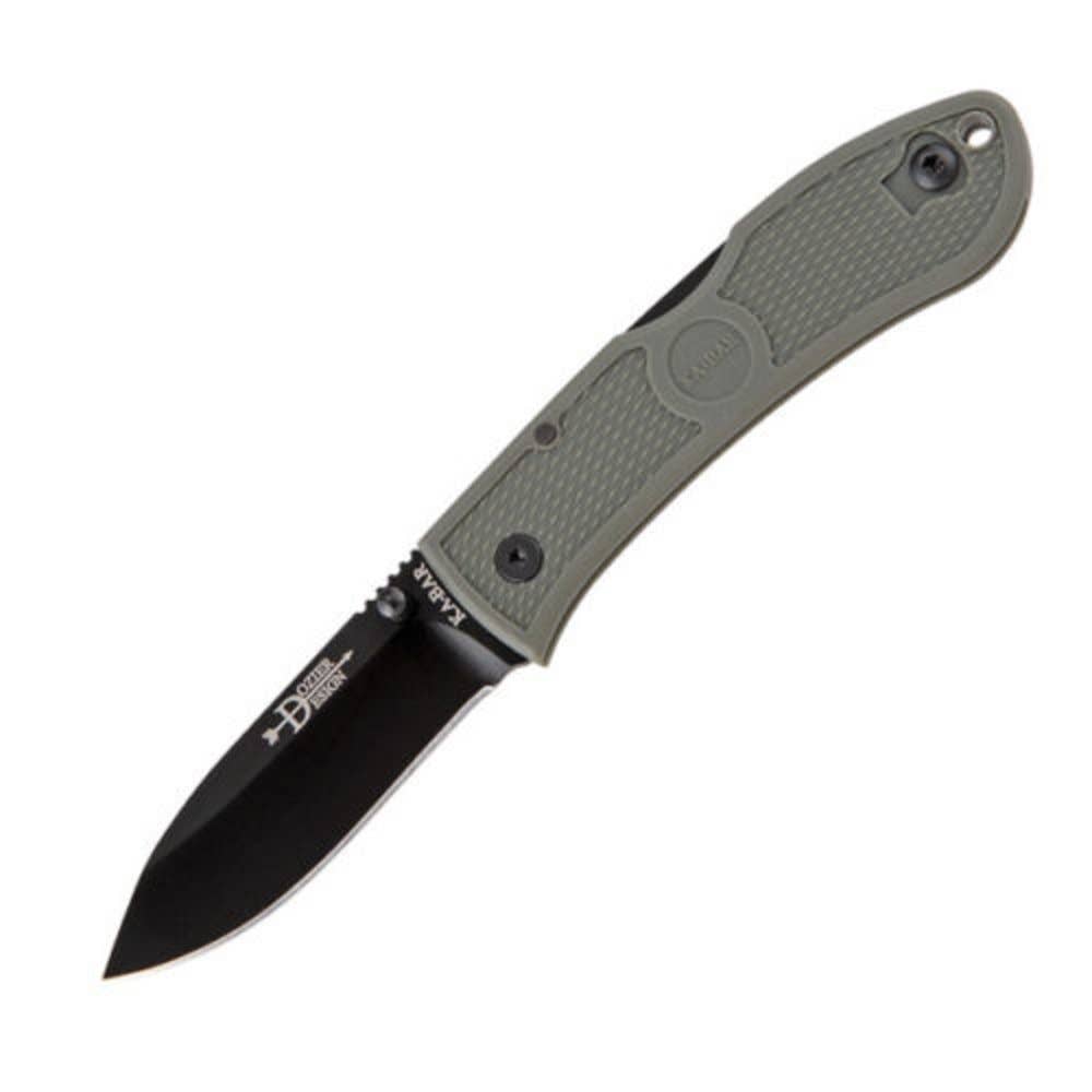 Benhalex - Wholesale Pocket Knife/Holder - Ka-Bar Dozier Folding Hunter With Thumb Stud, Foliage Green #4062FG1