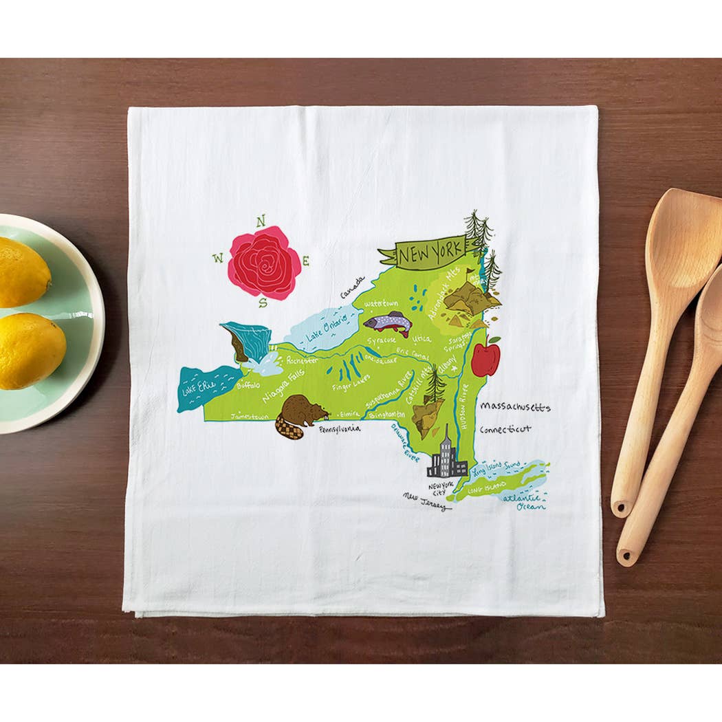 Allport Editions – Engroshandel Viskestykke – Hej USA håndklædeserie - ALLE 50 STATER HER!31